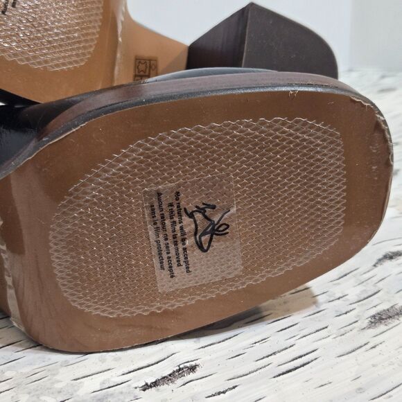 Jonak Paris Shoes 7.5 / 38 Black Leather Chunky Heeled Mary Janes Platform New - Picture 14 of 14